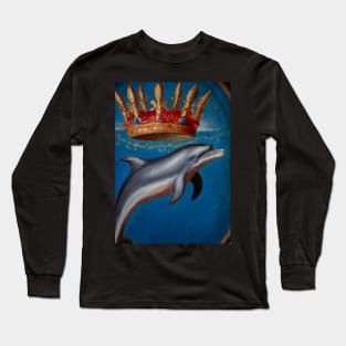 Dolphin with a Crown Long Sleeve T-Shirt